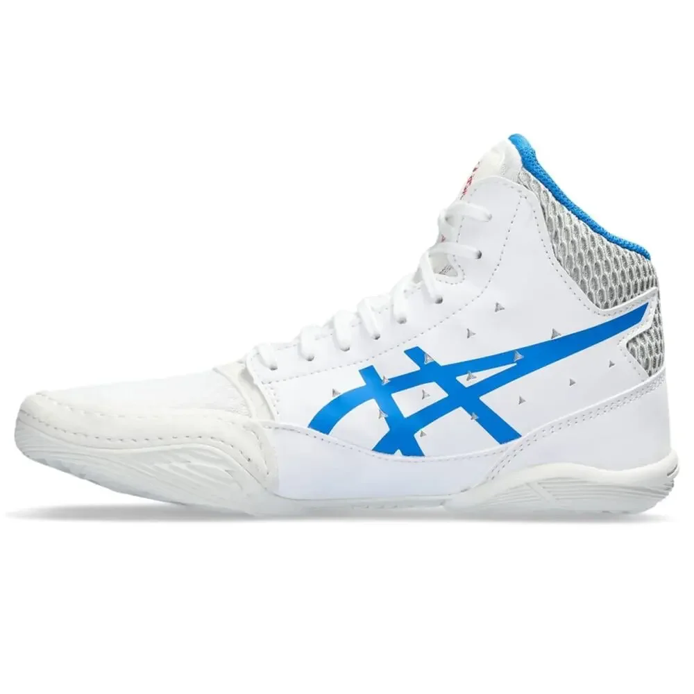 ASICS KID'S SNAPDOWN 3 GRADE SCHOOL WRESTLING SHOES, 2, WHITE/CLASSIC RED